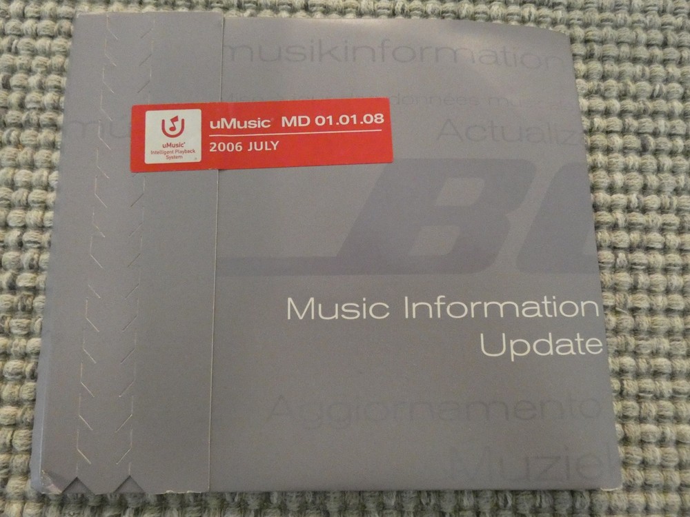 BOSE MUSIC INFORMATION UPDATE CD UMUSIC 2006 JULY MD01.01.08