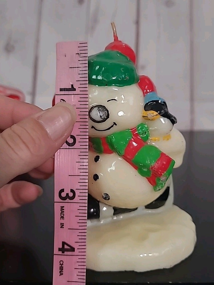 VTG 70s unscented Nutcracker, Santa, Mouse, & Snowman Christmas Candles Bundle