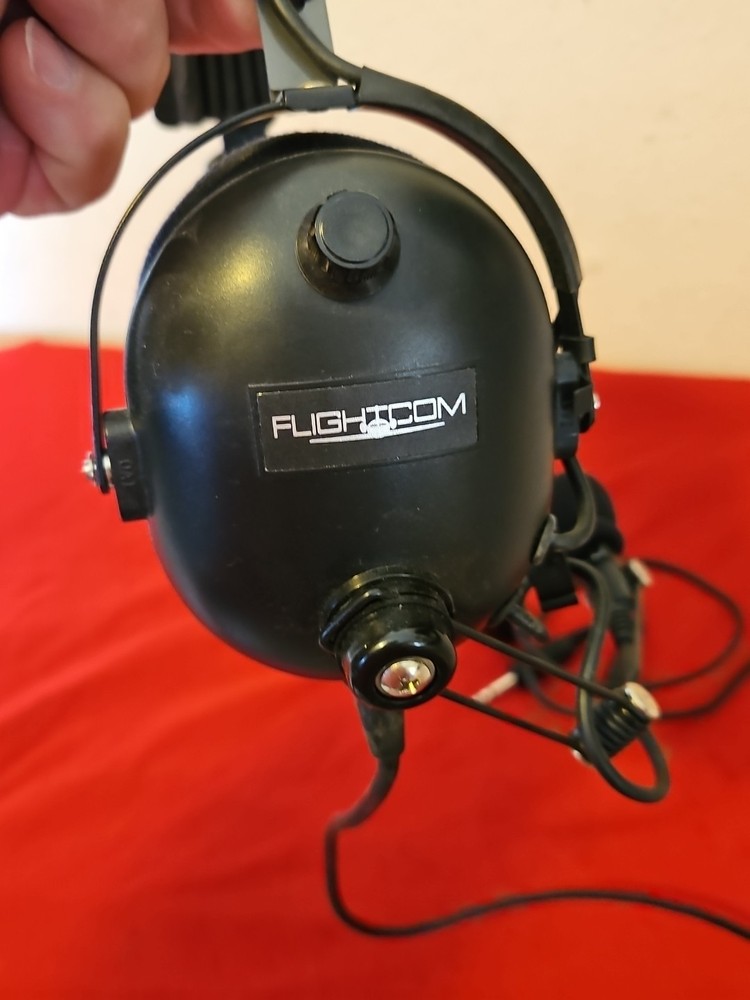 Flightcom Aviation Headset Black Model Unknown