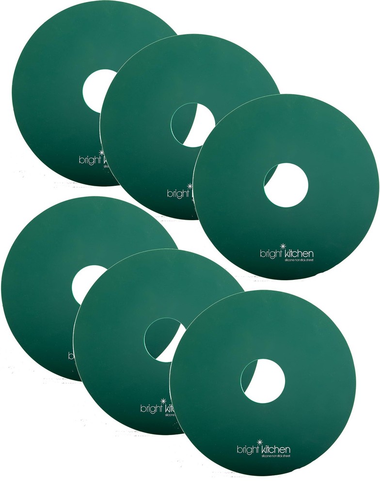 6 Silicone FLAT Dehydrator Sheets fits Nesco NON-Toxic Round Dehydrators Circ...