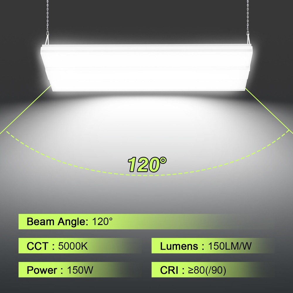 150 Watts LED Linear High Bay Light Warehouse Workshop Lighting 5000K Daylight
