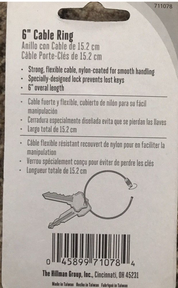 Flex Key Tags & 6” Cable Ring New in Package