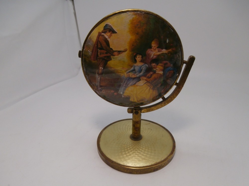 Rare Table Top Antique Folding Mirror