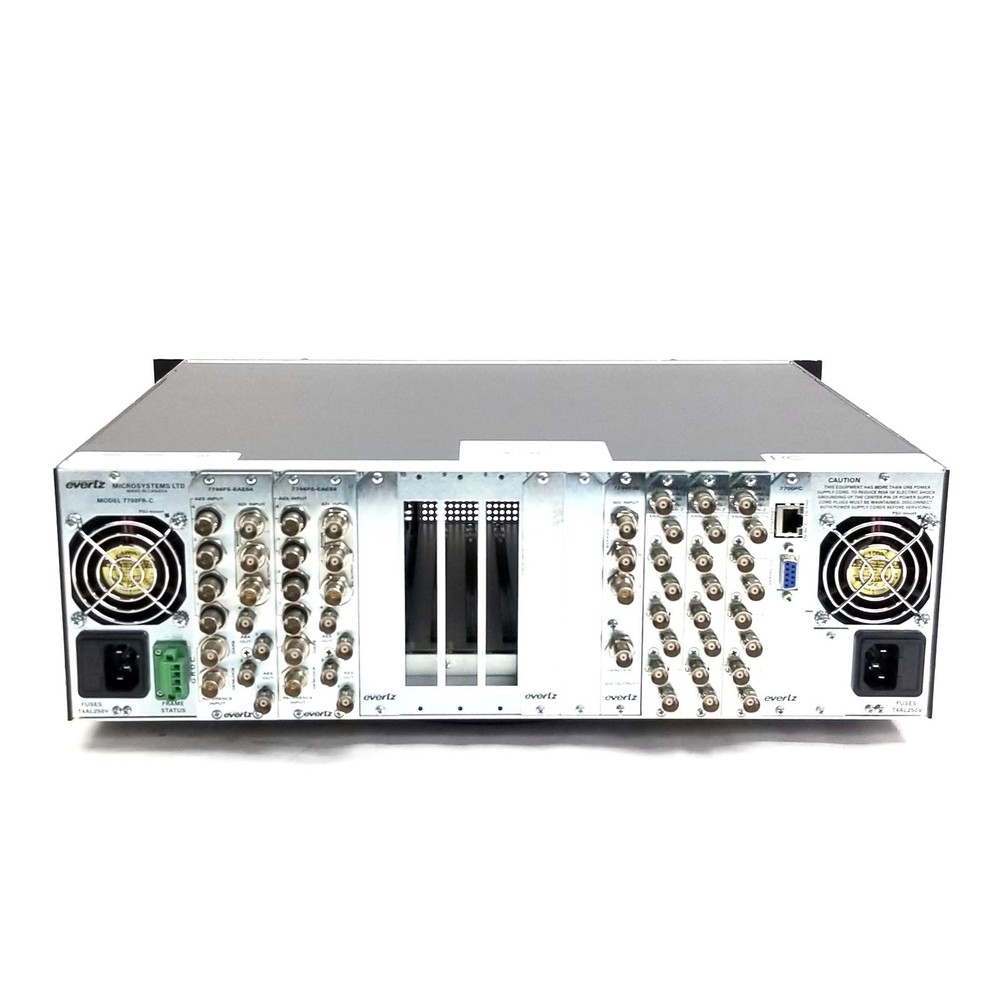 Evertz 7700FR-C Compact Distribution Frame w/7700/7746 Modules, Frame Controller