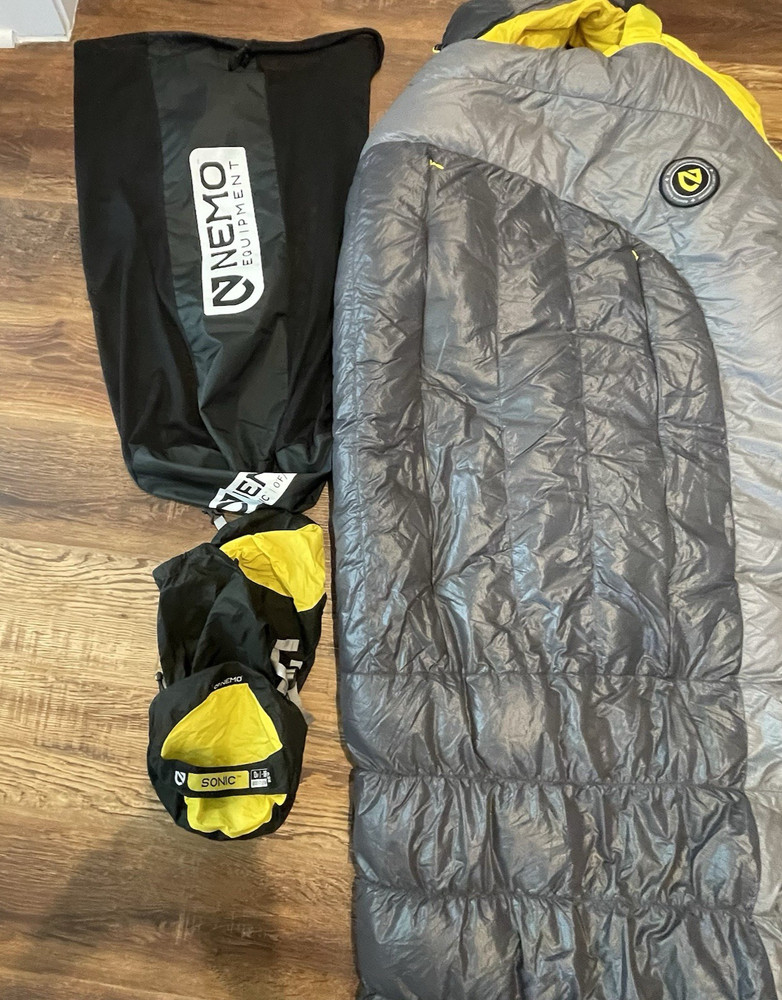 Nemo Sonic Down 0 Degree Down Mummy Sleeping Bag, Stuff Sack & Storage Bag