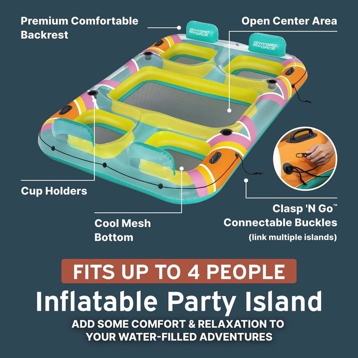 Hydro Force 4-Person Inflatable Island