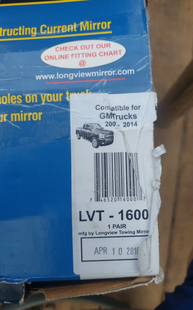 Longview Slip On Towing Mirrors For Chevy and GMC 2007-2014