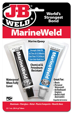 J-B Weld 8272 MarineWeld Epoxy Adhesive, 1-oz., 2-Pack - Quantity 6