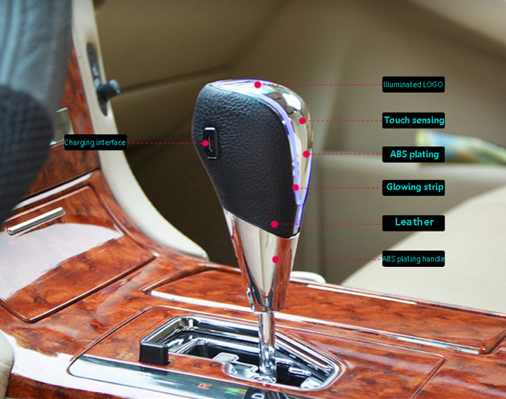 Auto Gear Shift Knob LED Light Multi Color Touch Activated Sensor For NISSAN