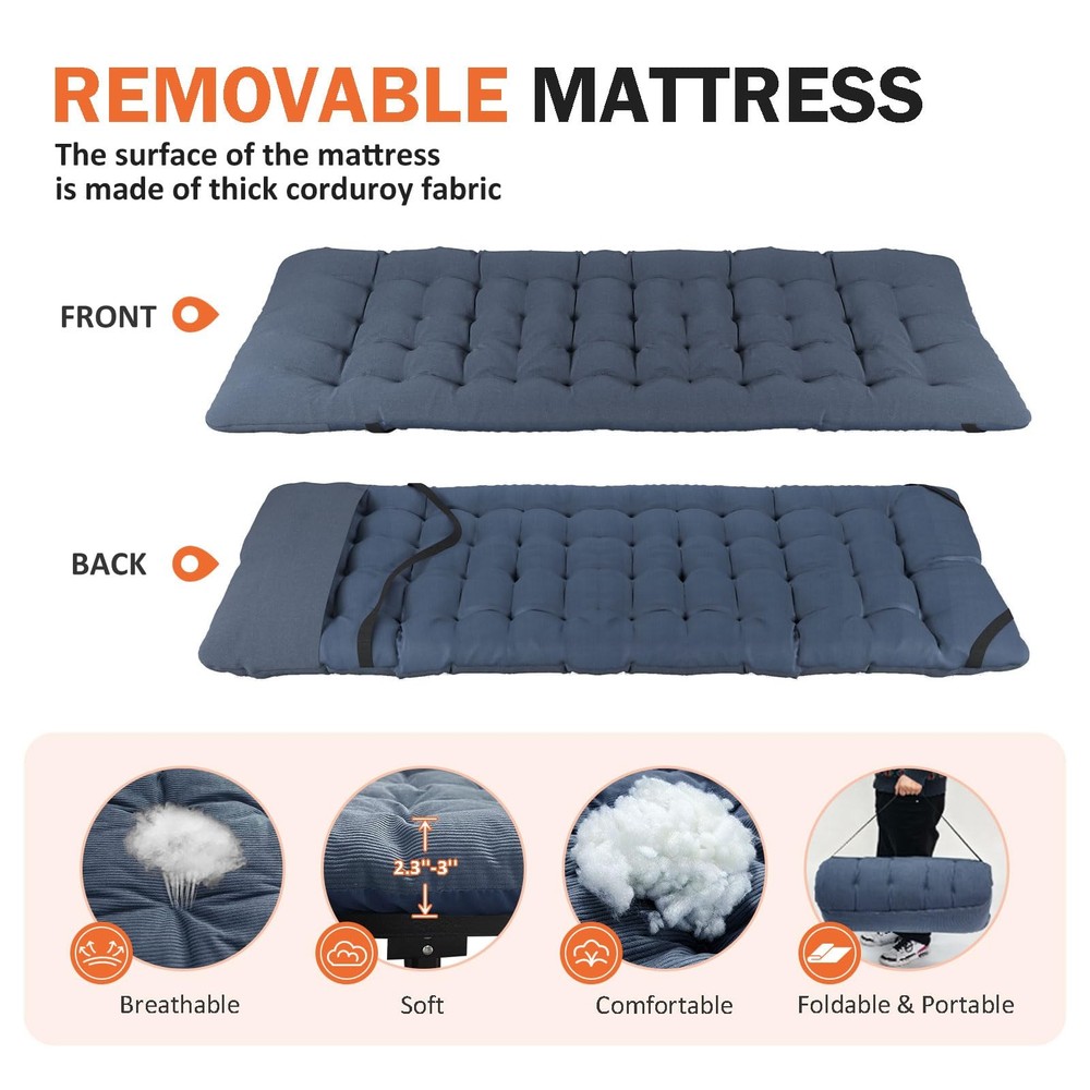 Camping Cot for Adults with Cushion Comfortable, Portable Folding Bed for Sle...