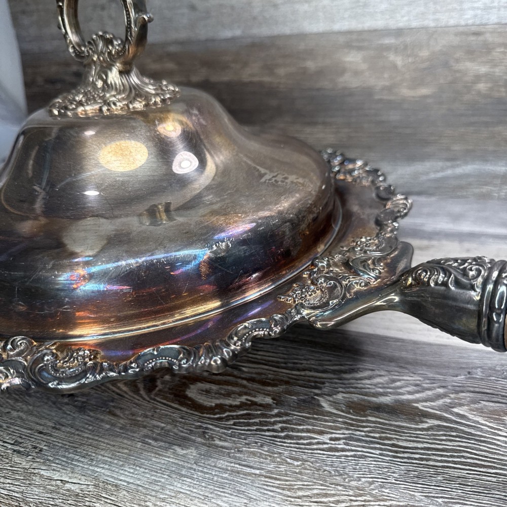 Wallace Baroque #295 Silverplate Chafing Dish Bowl & Dome Replacement Engraved