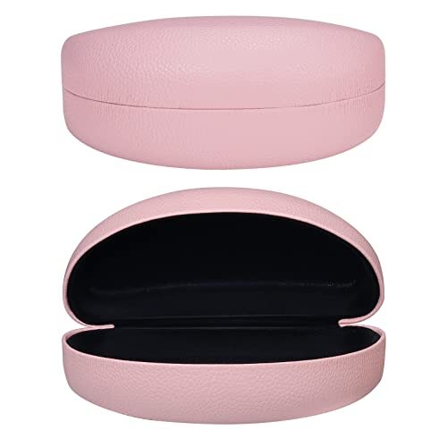 Hard Shell Sunglasses Case,Classic Large Glasses Case for Pink