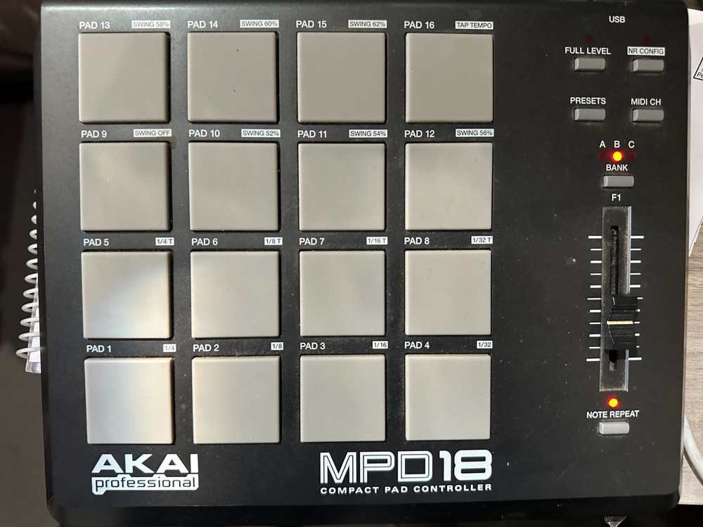 Pre Owned | Akai MPD18 Professional Compact Pad Controller Only - Grey