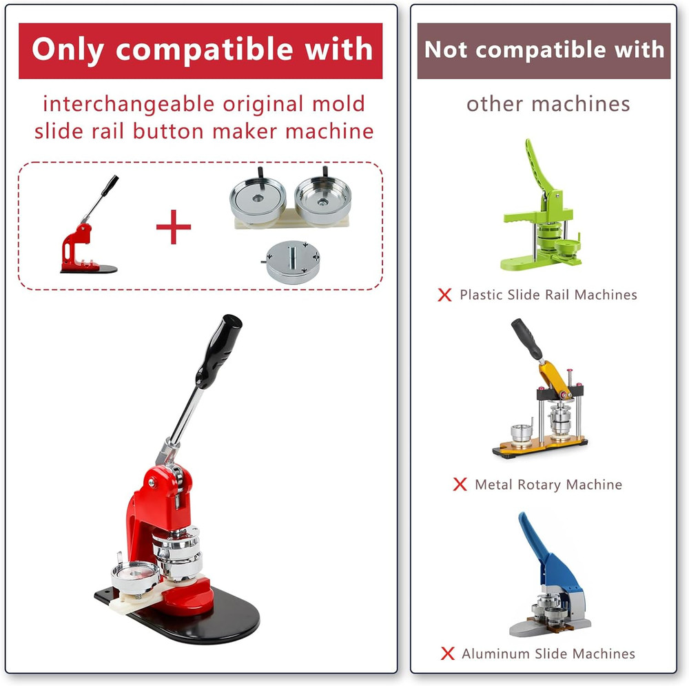 Button Maker Mold 32Mm/1.25 Inch, Replaceable Metal Mold for Button Maker Machin