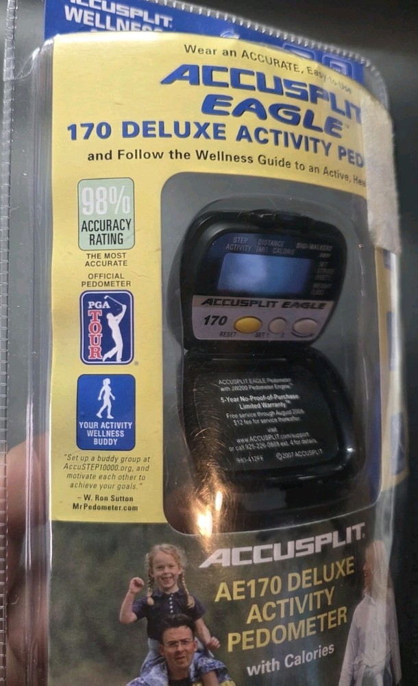 Accusplit Wellness Eagle 170 Deluxe Walking Step Activity Pedometer AE170