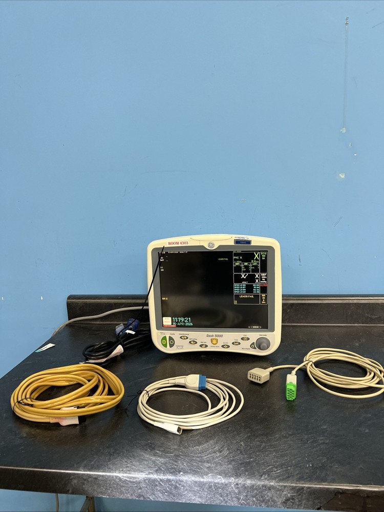 GE Dash 5000. Cables As Pictured  30 day returns