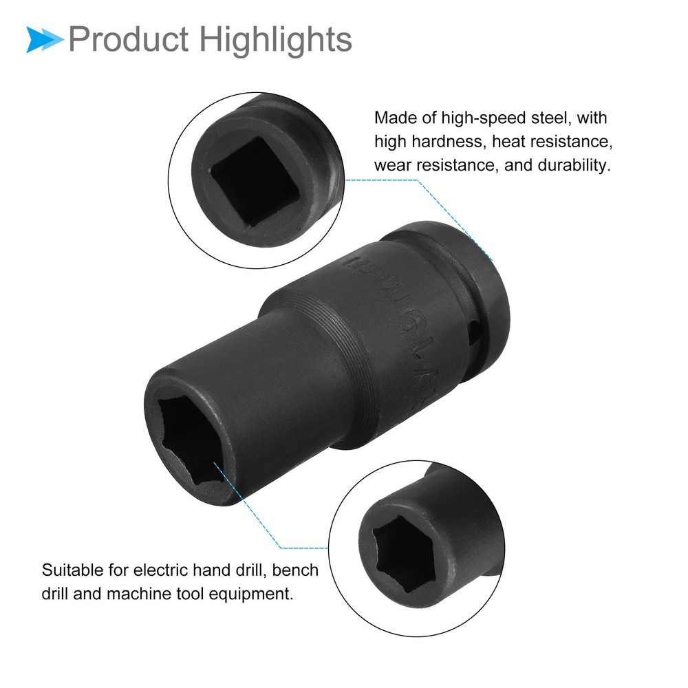 Deep Impact Socket 3/4" Drive 19mm Socket 6 Point for DIY Making
