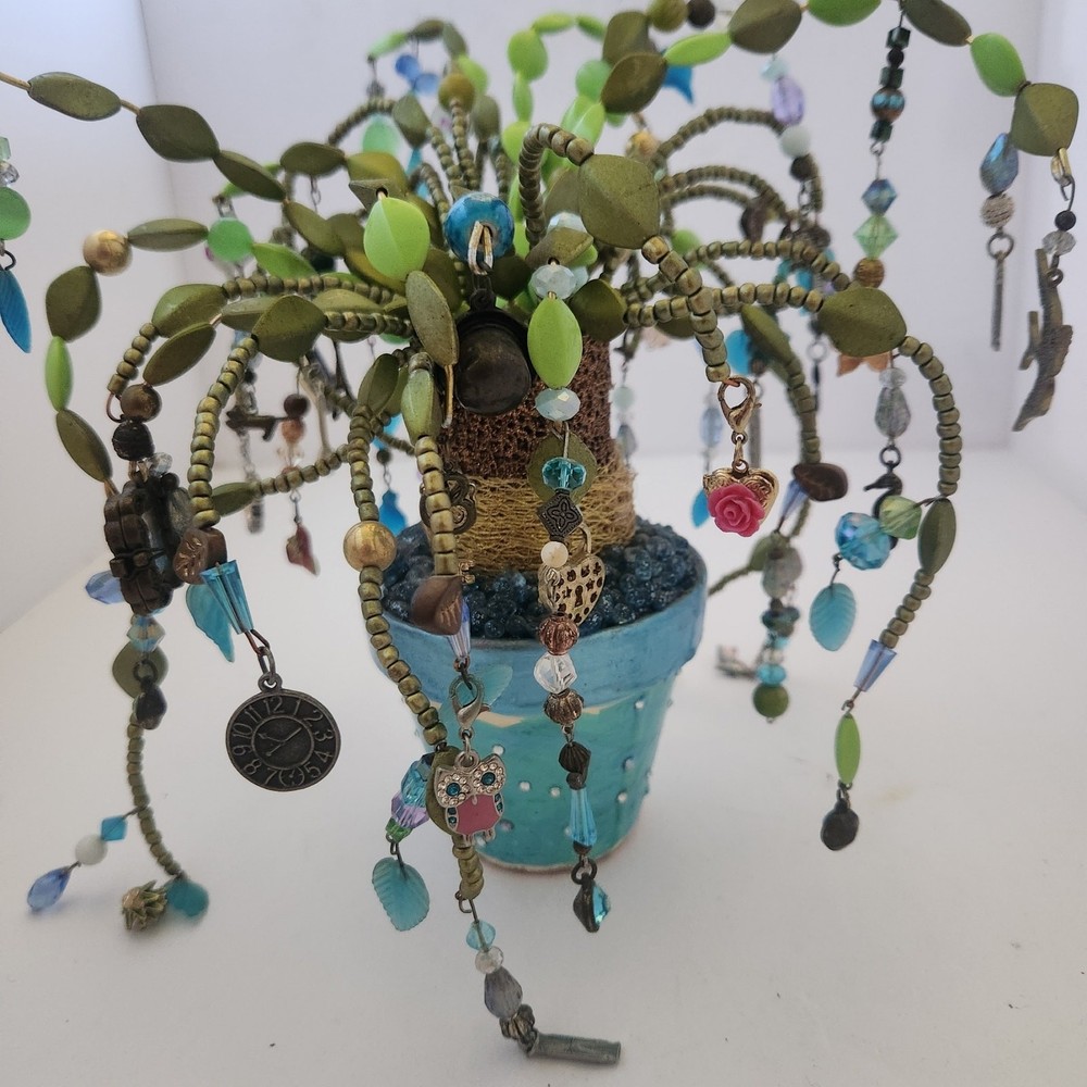 Handcrafted beaded/charm plant