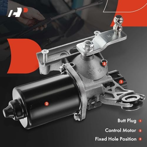 Front Windshield Wiper Motor Front Compatible with Dodge Ram 1500 2003-2009