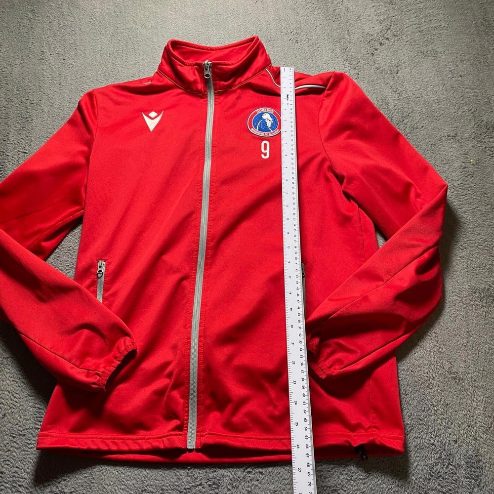 MACRON Jacket Men's Medium Red DWFA Academy Zip Polyester