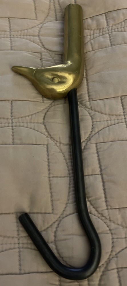 Brass Duck Head Flue Damper Pull Hook 9"