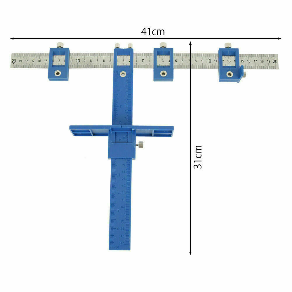 Cabinet Hardware Jig Adjustable Punch Locator Handle Template Tools Drill Guide