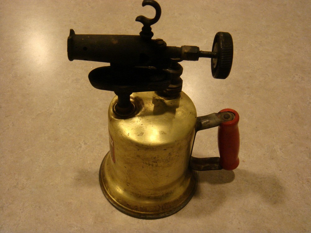 VINTAGE MONTGOMERY WARDS ECLIPSE QUALITY BRASS BLOW TORCH GREAT LABEL