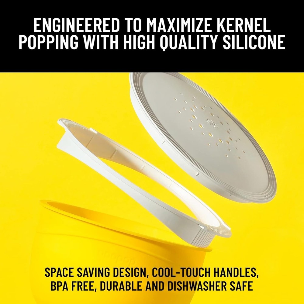 Popcorn Maker — Microwave-Safe Popcorn Maker with Foldable Bowl