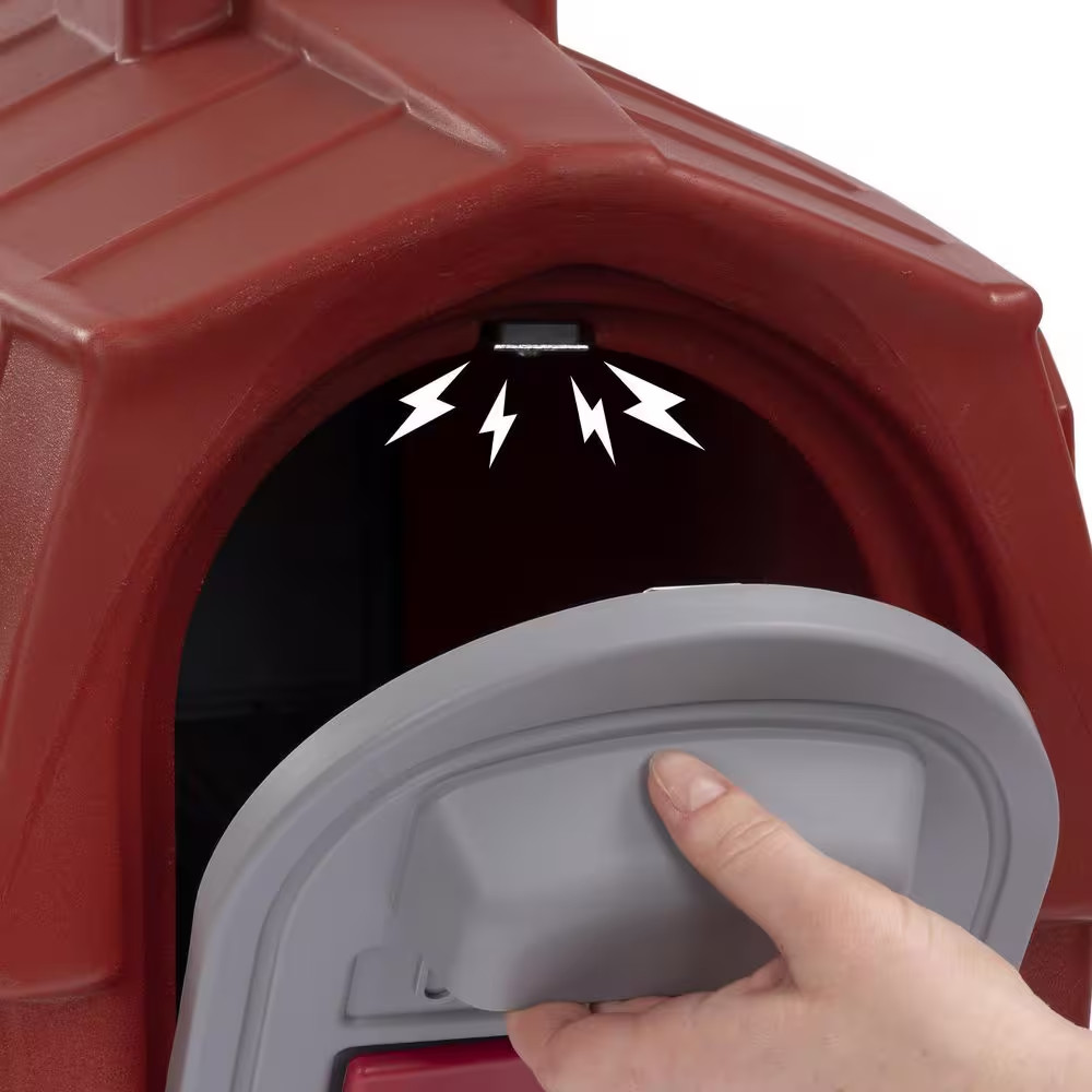 Rustic Barn Burnt Red/Espresso Post Mount Mailbox