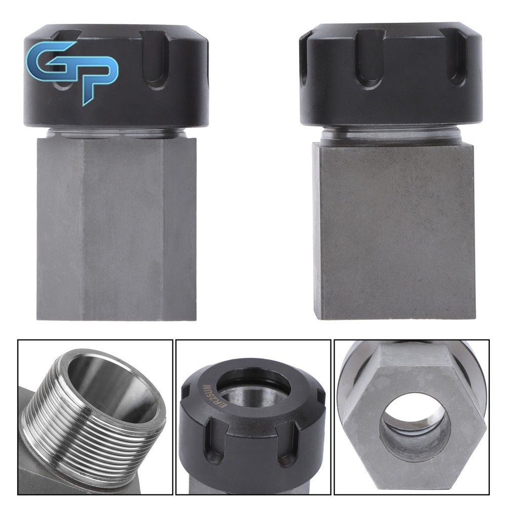 ER-25 Hex & Square Collet Blocks for Multi-Side Machining Work