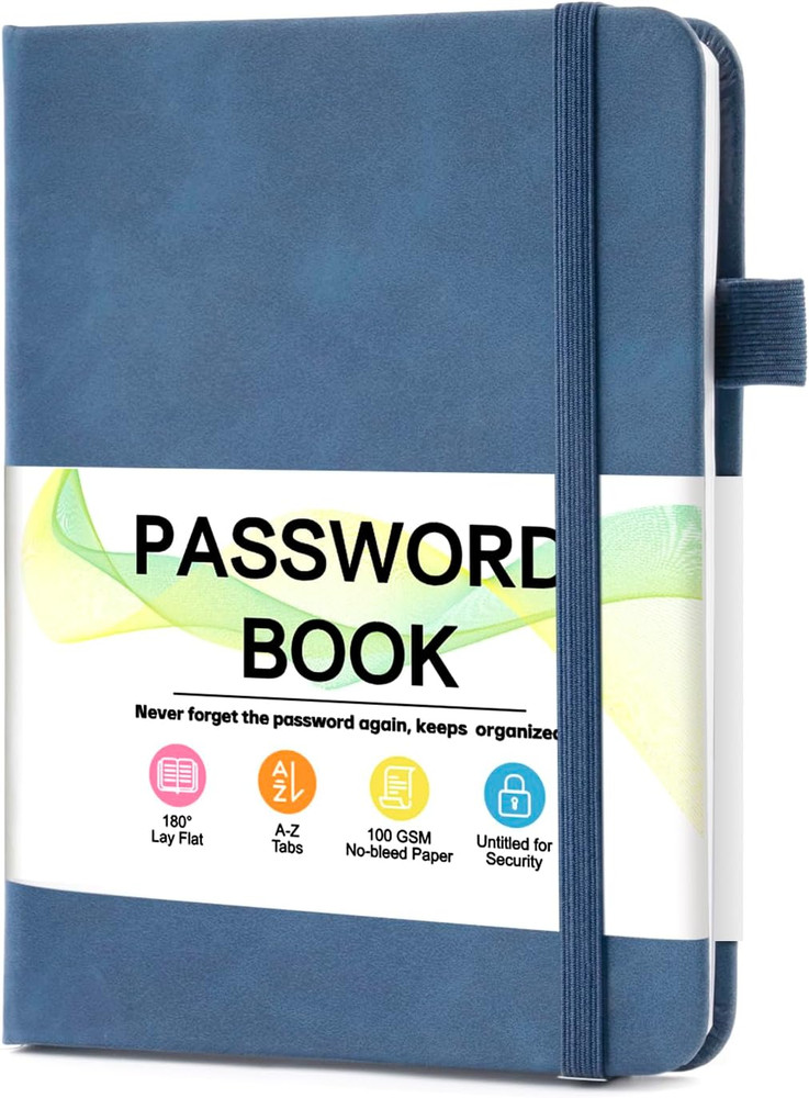 Password Keeper Book with Alphabetical Tabs，4.3"x5.7" Small Password