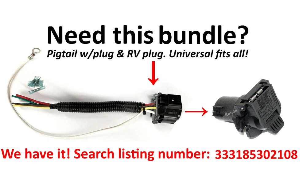 RAM Dodge replacement 7 way RV plug Vehicle side Light Plug Socket 7flat pin OEM