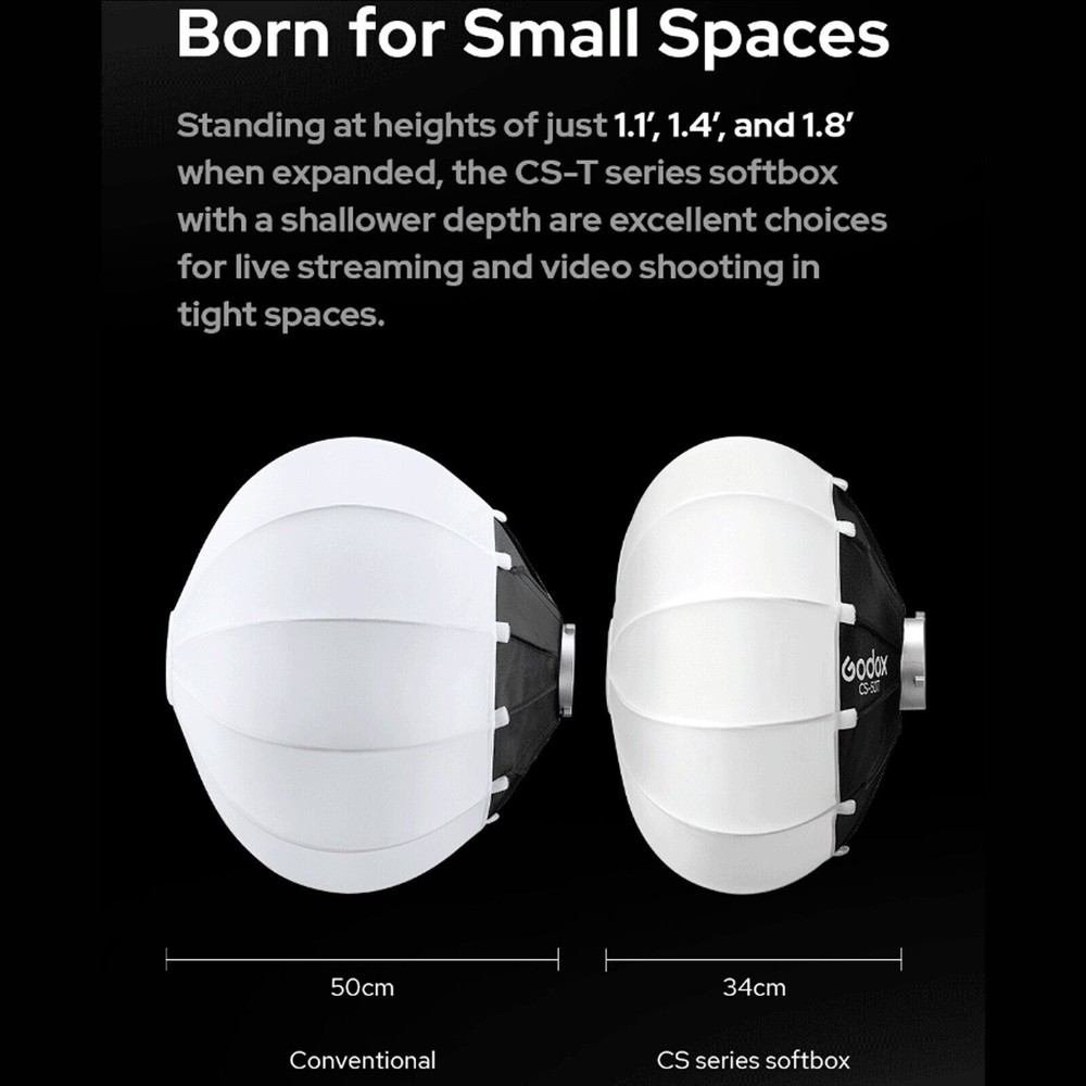 US Godox CS-85T 85cm/33.4in Quick Release Lantern Softbox Foldable Softbox