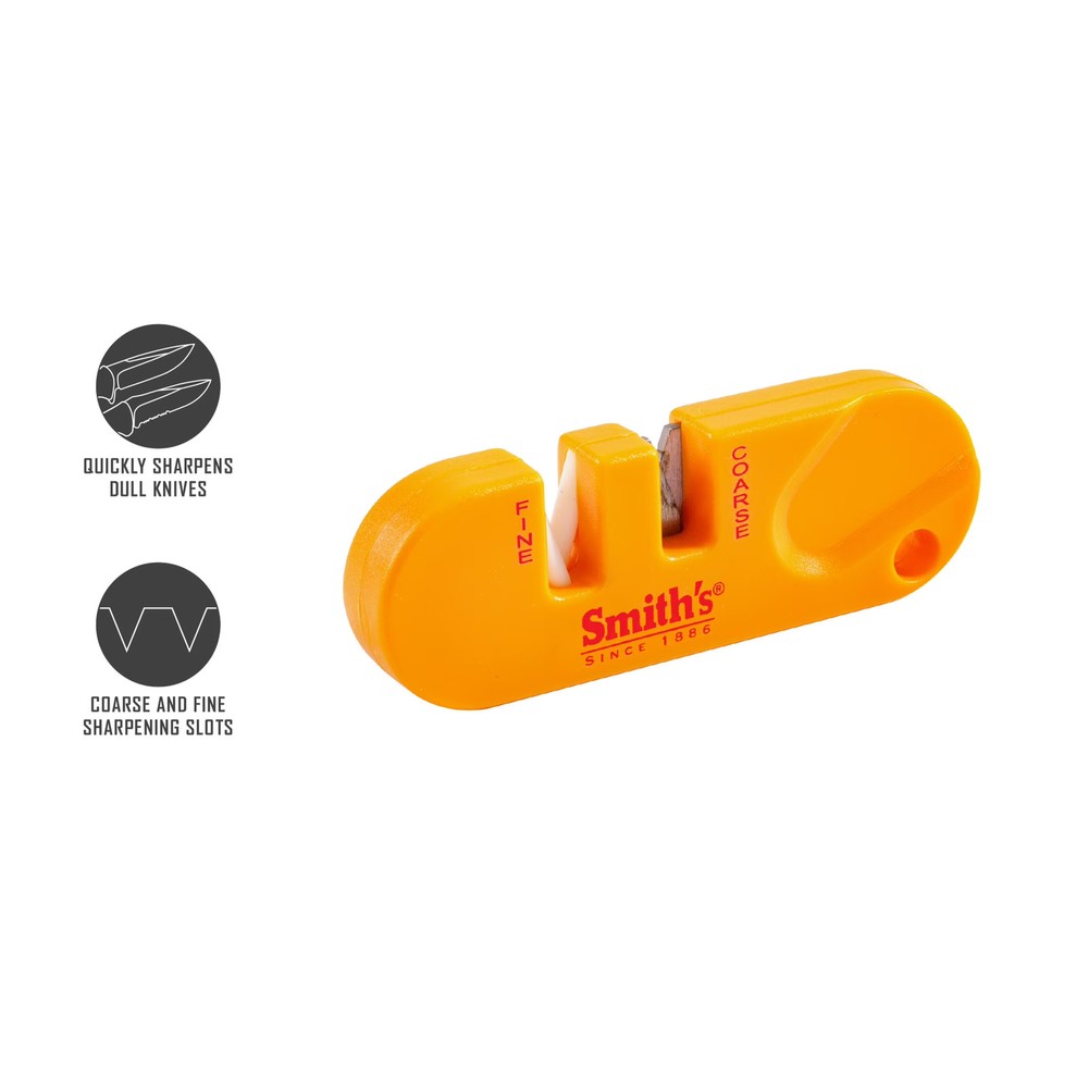 Smith’s 51459 Pocket Pal Knife Sharpener - 2-Pack - Orange