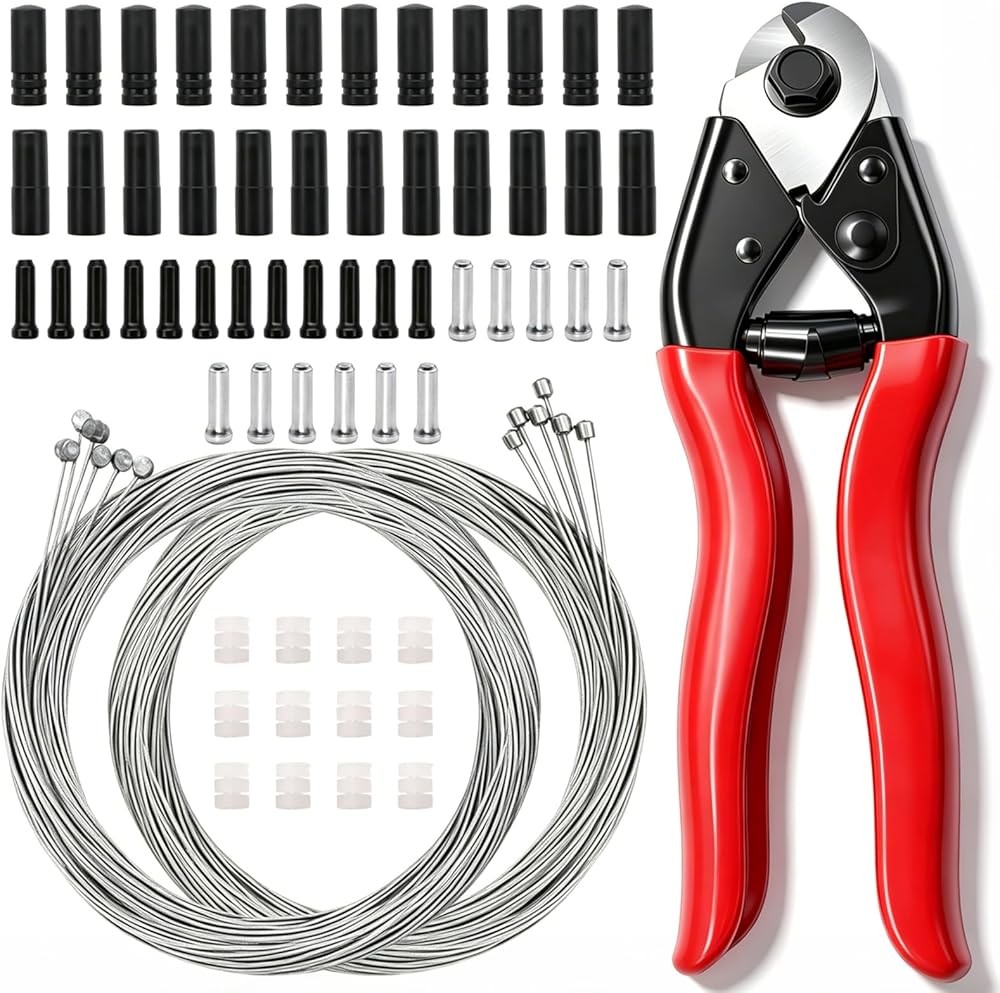 Mannk Universal ycle Cable Kit - Shift & Brake Cable Housing with End