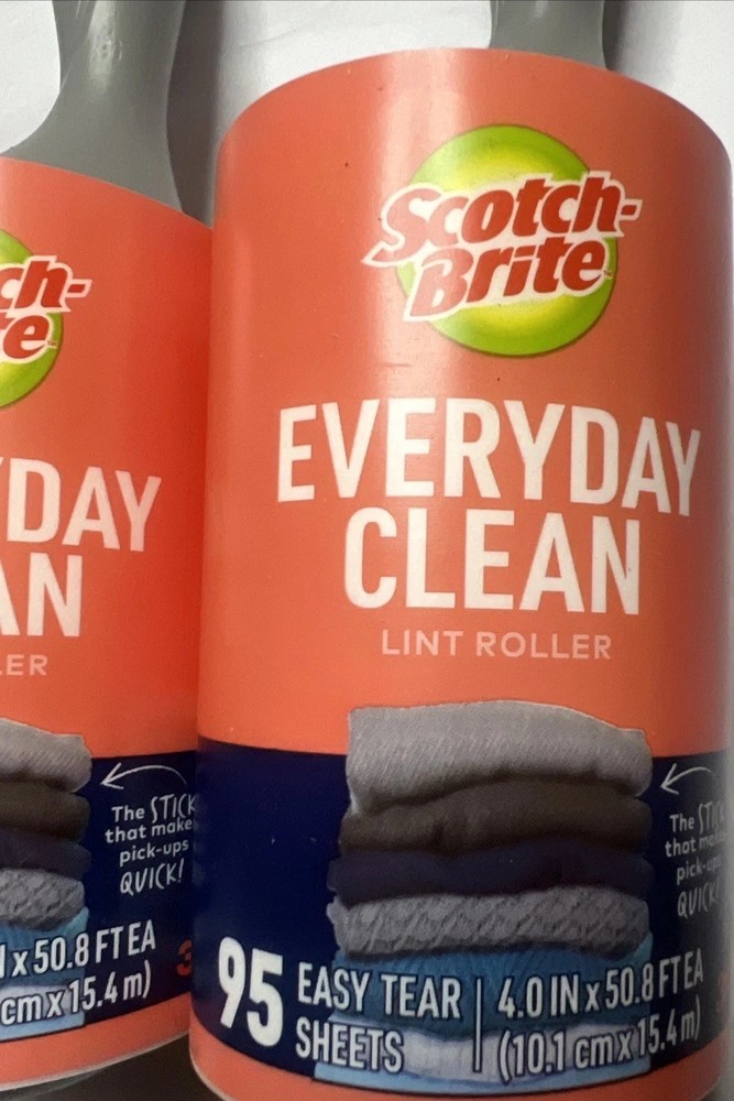 Scotch Brite Lint Roller Value Pack, 5 Rollers, 95 Sheets per Roller! Bulk