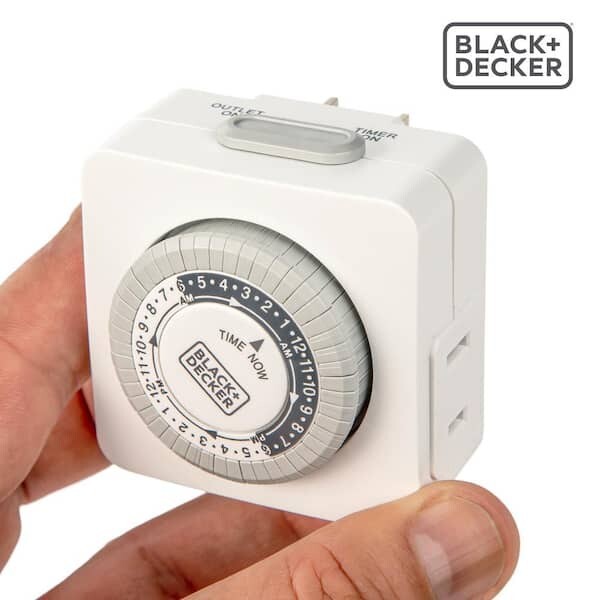 BLACK+DECKER Indoor Light Programmable Outlet Timers Analog Timer Outlet 2-Pack