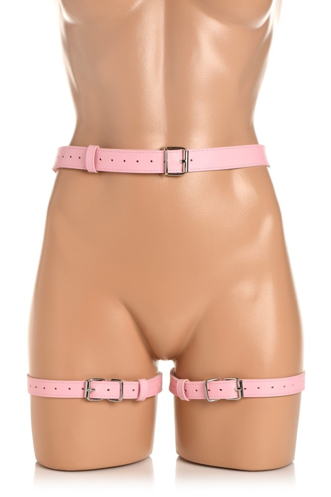 STRICT BONDAGE HARNESS WITH BOWS-PINK ...