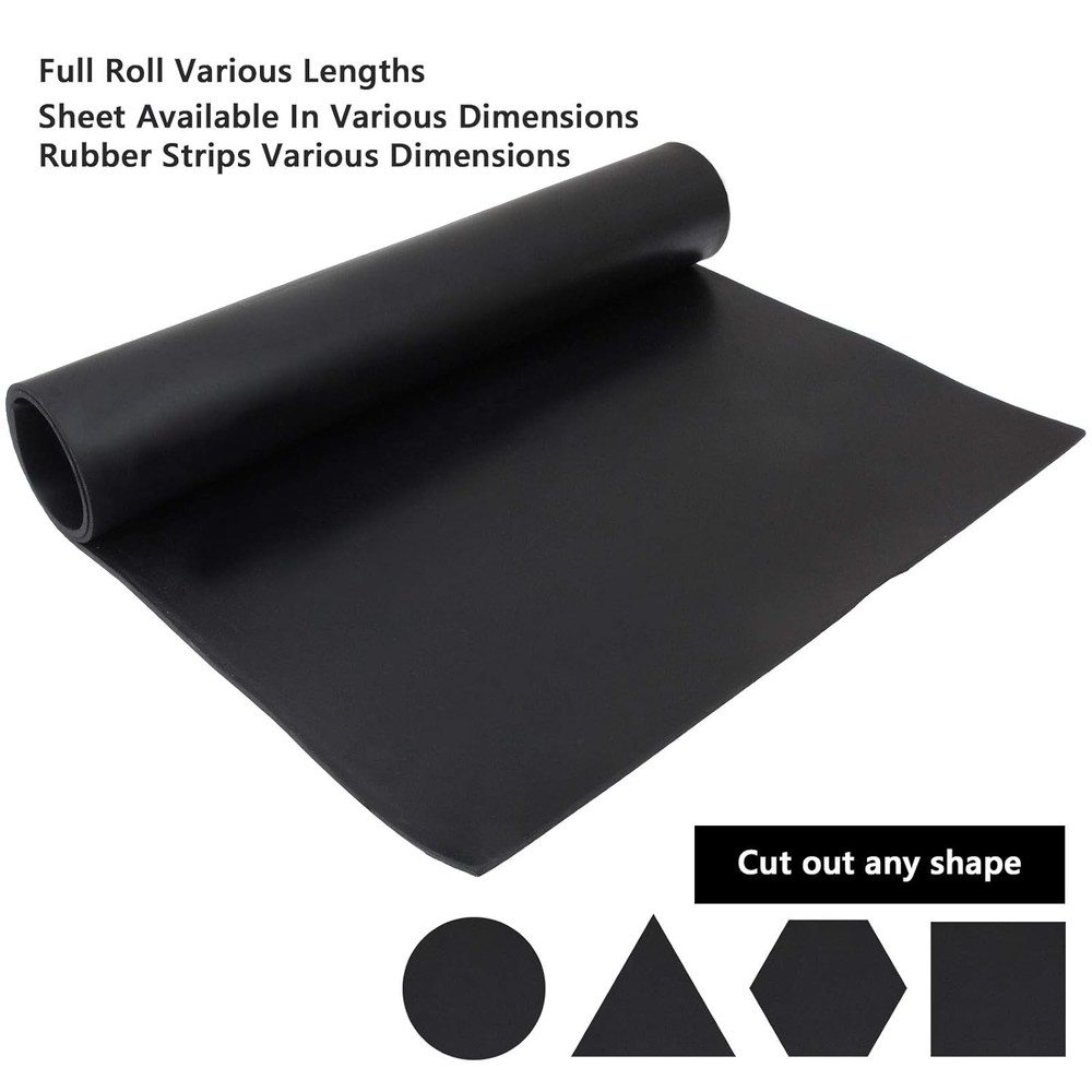 Neoprene Rubber Sheet 1/8" Thick X 16" Wide X 30" Long, Solid Rubber Sheets