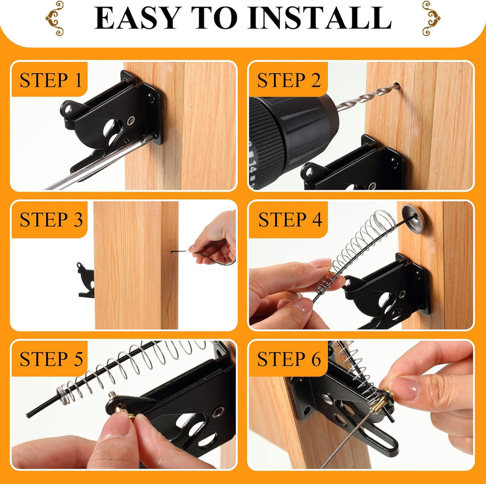 Self Locking Gate Gravity Latch Stainless Steel Spring Loaded with Adjustable Ga