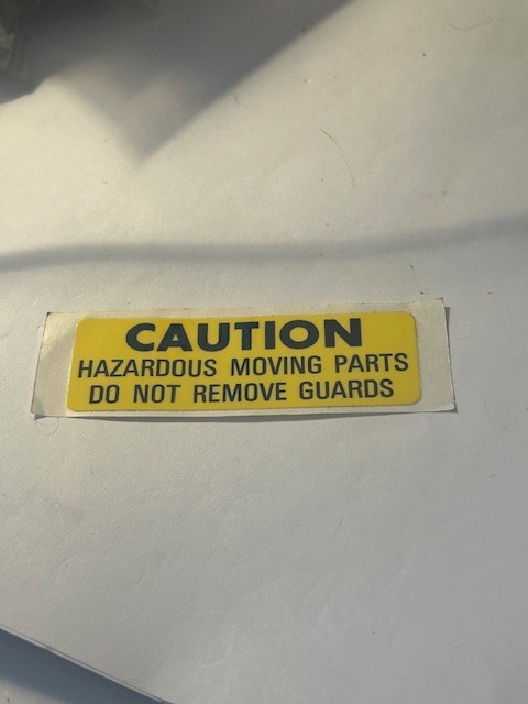 981719 Caution Label 3 pieces