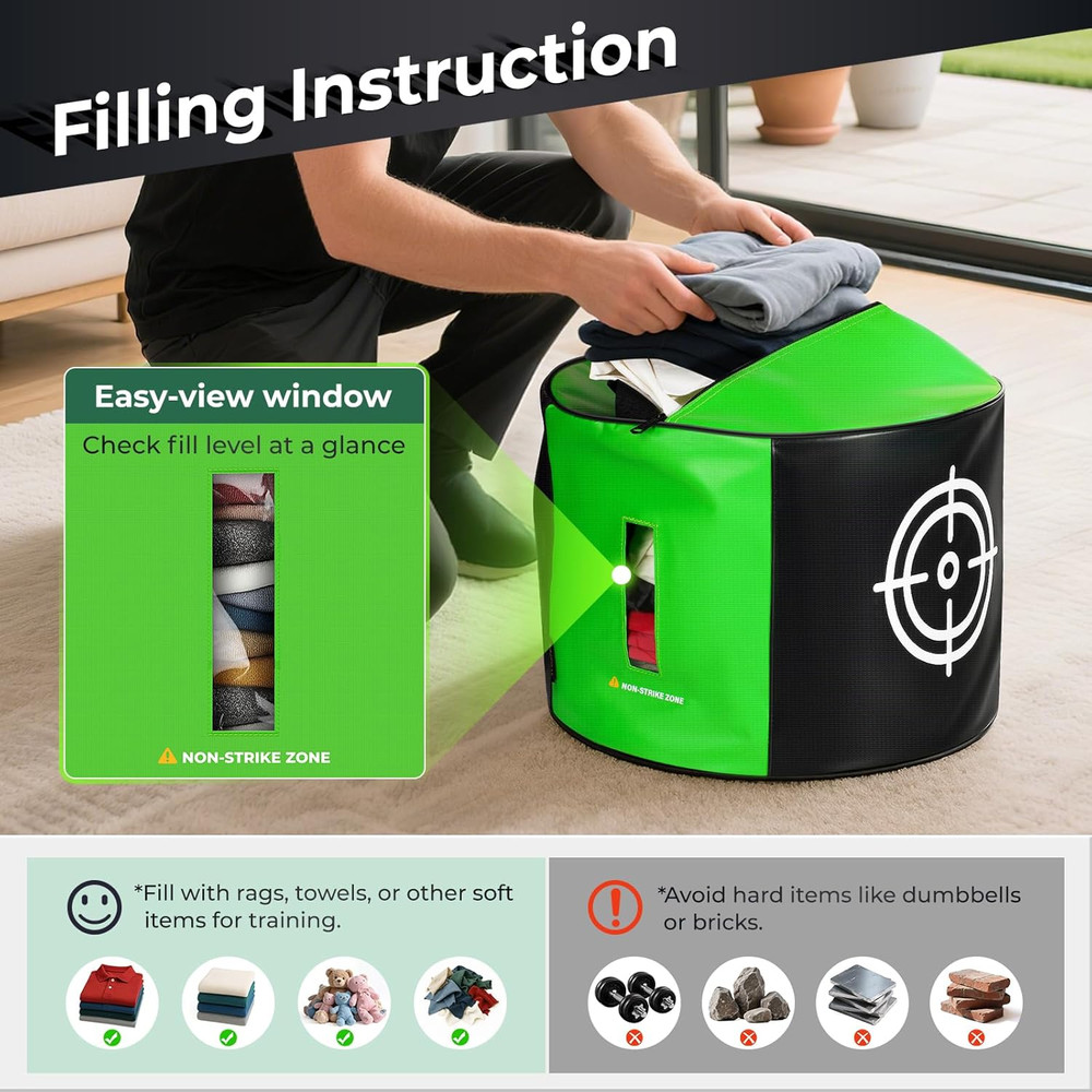 Golf Impact Bag for Practice, Durable Golf Hitting Bag for Swing Training with L
