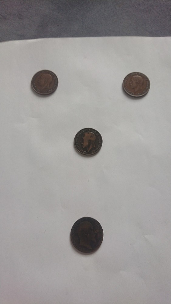 4 Rare old one penny coins