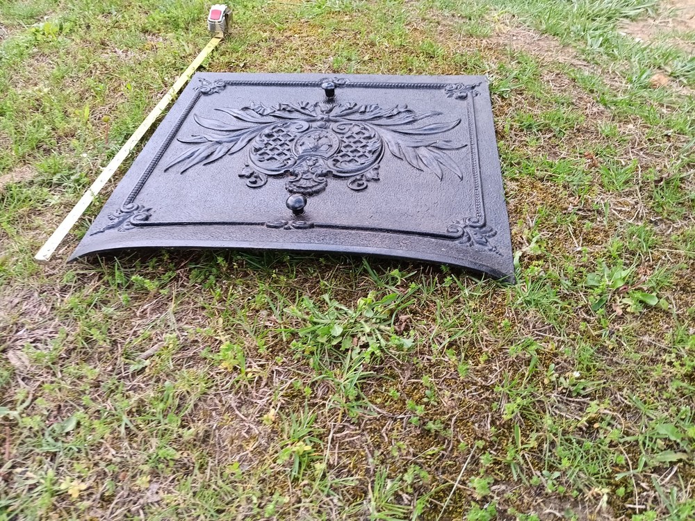 Antique Victorian Cast Iron Fireplace Cover