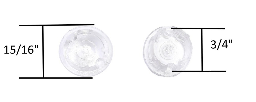 Horizontal Blinds Plastic Bottom Rail Ladder Cord Button Plug 3/4"