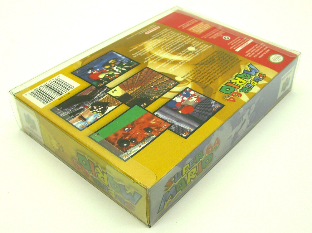 5x NINTENDO 64 N64 CIB GAME BOX - CLEAR PROTECTIVE BOX PROTECTOR SLEEVE CASE
