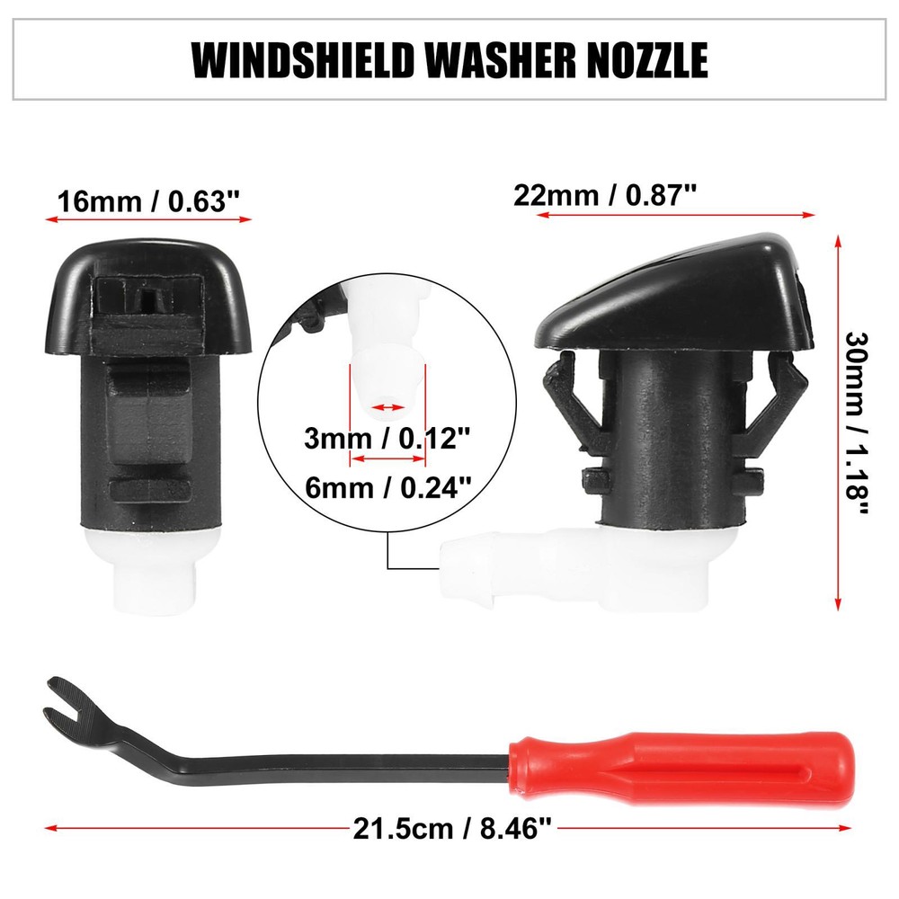 11pcs Front Windshield Washer Nozzle Kit 68269108AA for Dodge Durango 11-19