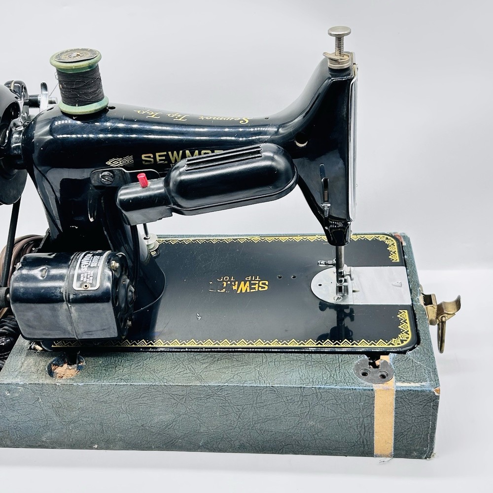 Sewmor Sewing Machine Model 303 Featherlight Portable + Case (Not working?)