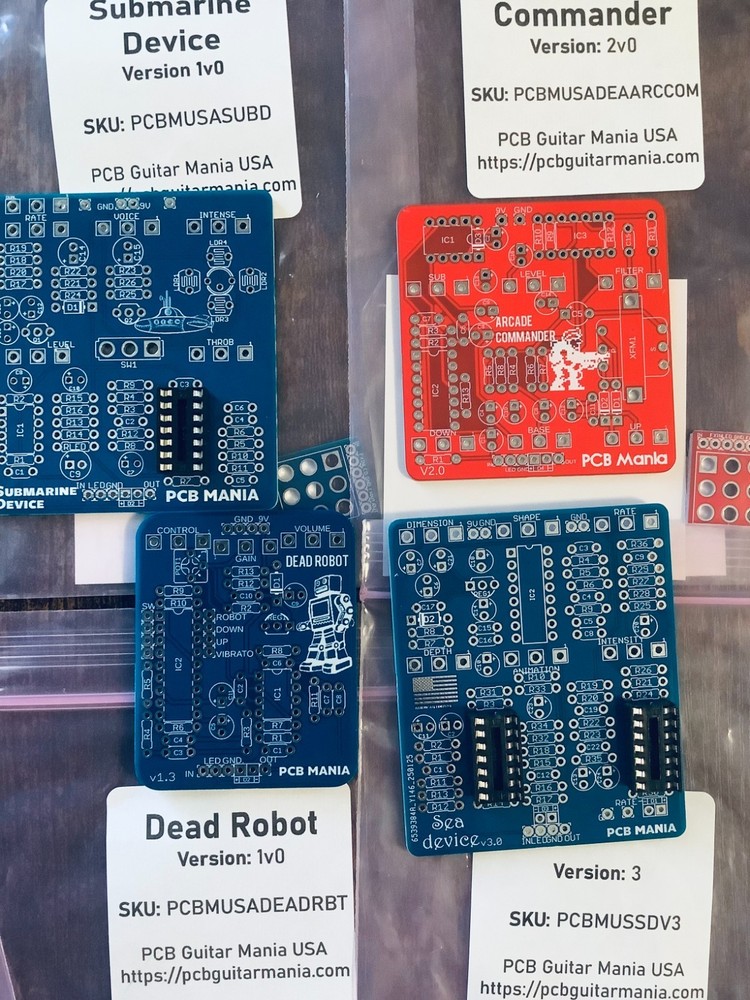 PCB Guitar Mania Modulation & Synth PCB Lot (6 Boards) – Chorus, Trem, Synth