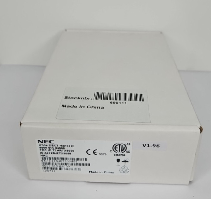 New NEC I755s DECT Wireless IP Handset with Battery Box Data Communication
